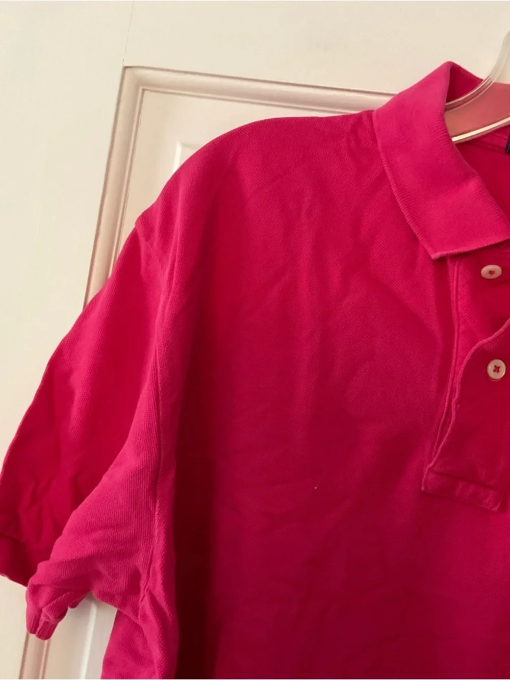 Vintage Polo Ralph Lauren Shirt Pink Short Sleeve Pony Men’s L Preppy Heritage